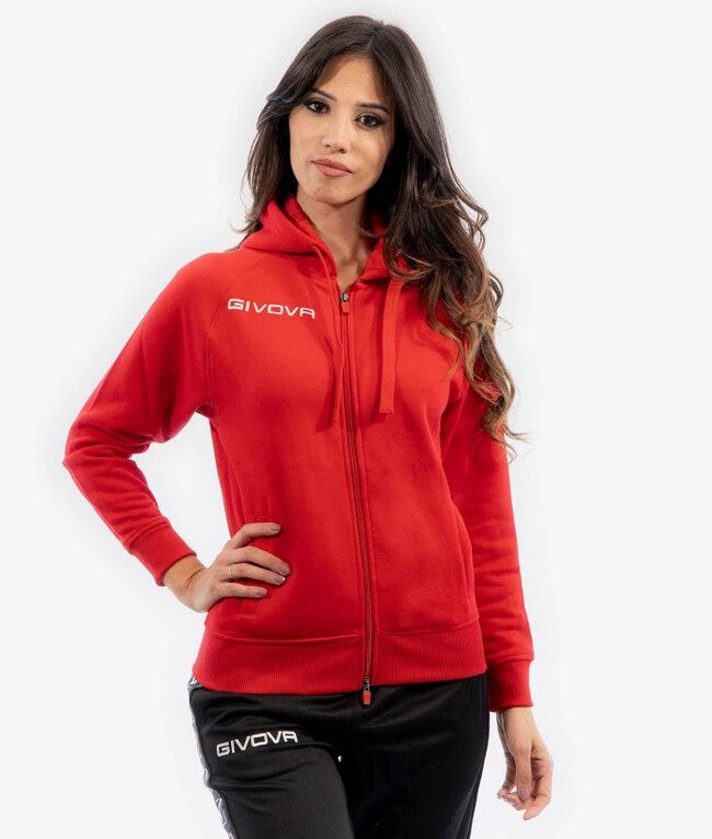 Mikina FELPA KING FULLZIP červená