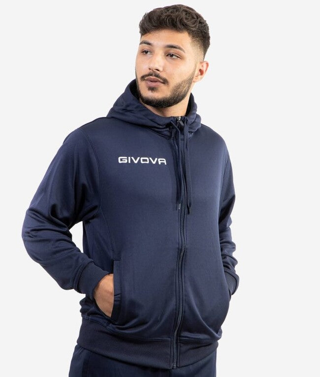 Mikina FELPA POLARFLEECE (FULL ZIP) 500 modrá