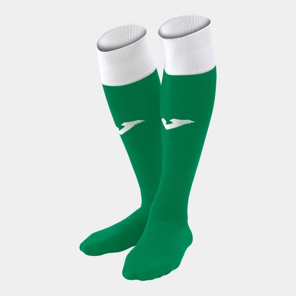 FOOTBALL SOCKS CALCIO 24 GREEN-WHITE  -PACK 4- GREEN-WHITE