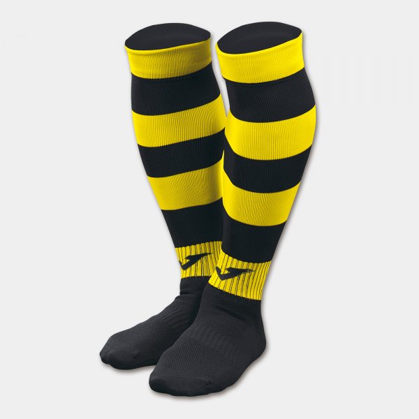 Štulpne / ponožky ZEBRA II MID-CALF FOOTBALL SOCKS (4 PCS) čierna žltá