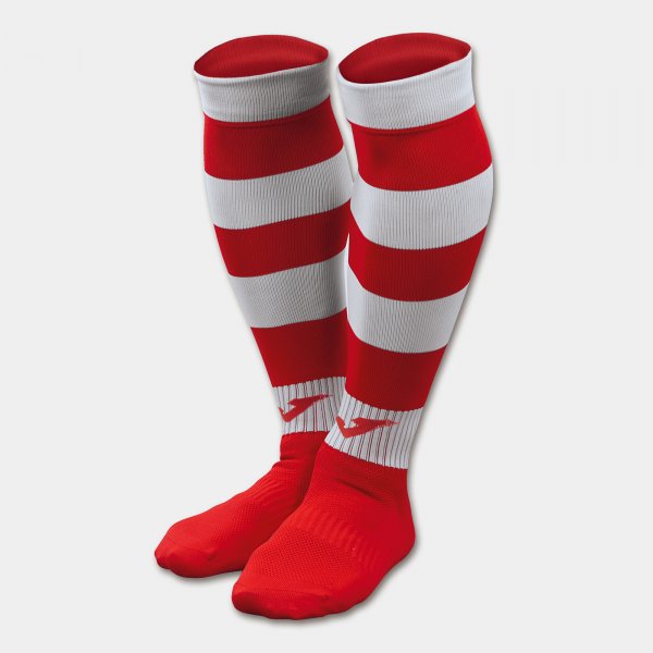 Štulpne / ponožky ZEBRA II MID-CALF FOOTBALL SOCKS (4 PCS) červená biela