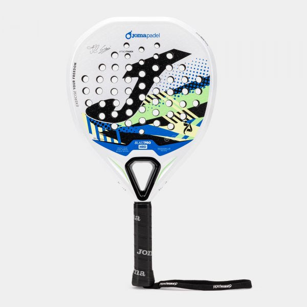 Padel raketa BLAST PRO HRD PRINTING PADDLE RACKET biela azúrová
