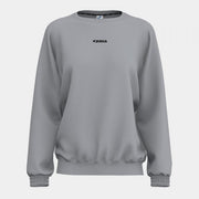 Dámska mikina SWEATSHIRT šedá oranžová fluo