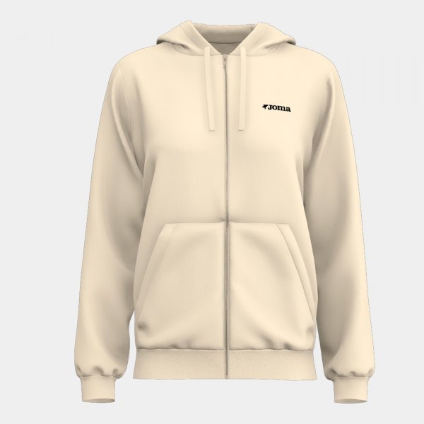 Dámska mikina s kapucňou ZIP-UP HOODIE béžová