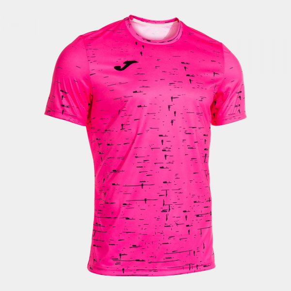 Krátke tričko PRO TEAM SHORT SLEEVE T-SHIRT fluo ružová čierna