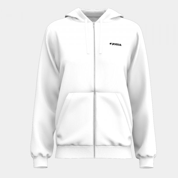 Dámska mikina s kapucňou ZIP-UP HOODIE biela