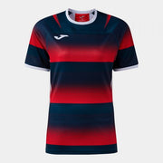 STONE RUGBY PRO SHORT SLEEVE T-SHIRT RED DARK NAVY RED-NAVY