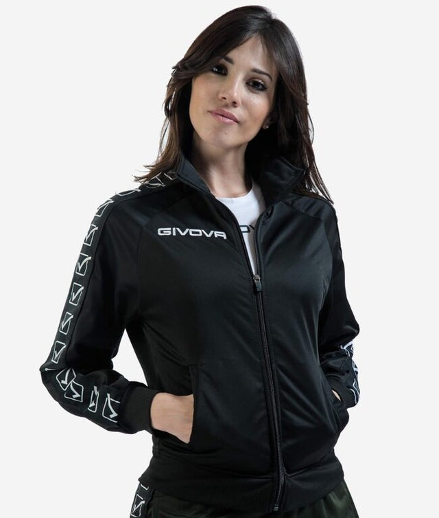 Mikina GIACCA TRICOT BAND čierna