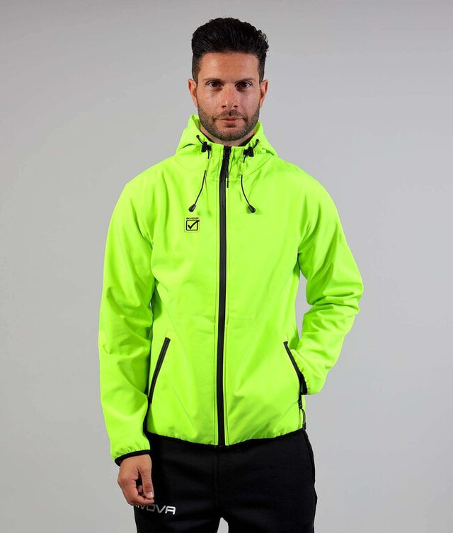 Bunda GIUBBOTTO SOFT SHELL fluo žltá-čierna