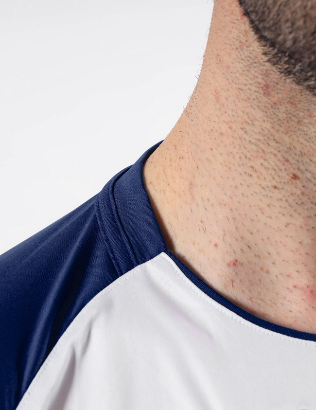 SHIRT CAPO INTERLOCK BIANCO/BLU