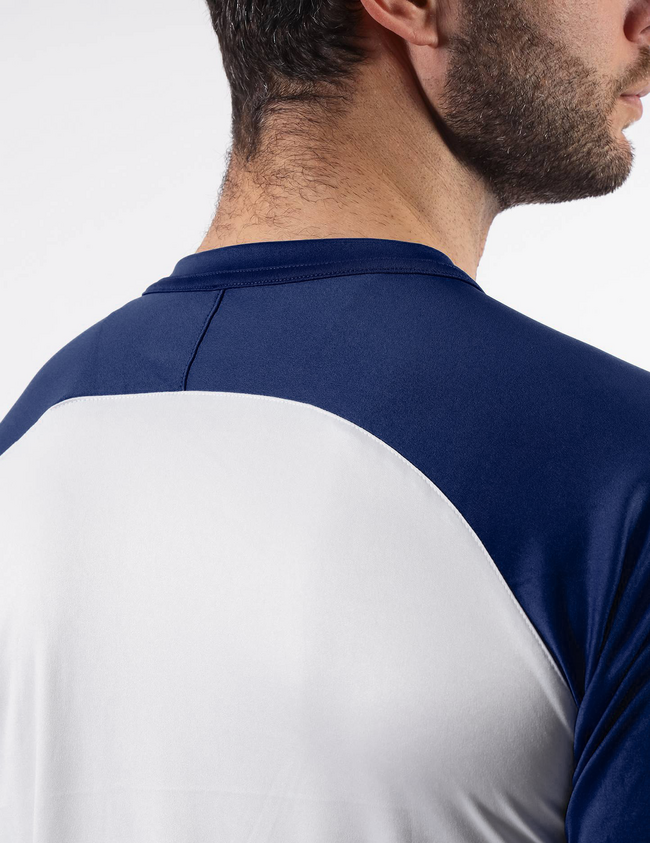 SHIRT CAPO INTERLOCK BIANCO/BLU