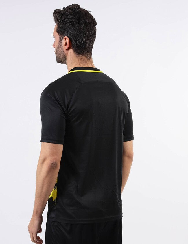 SHIRT ART INTERLOCK M/C GIALLO/NERO