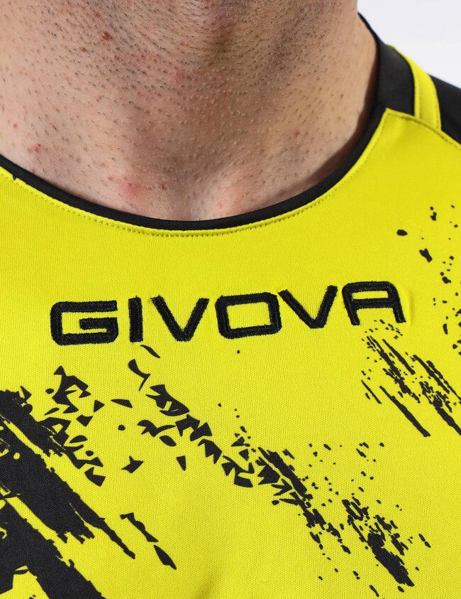 SHIRT ART INTERLOCK M/C GIALLO/NERO
