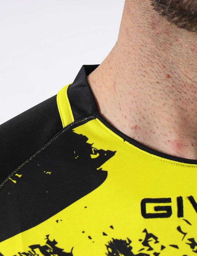 SHIRT ART INTERLOCK M/C GIALLO/NERO