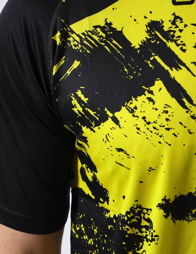 SHIRT ART INTERLOCK M/C GIALLO/NERO