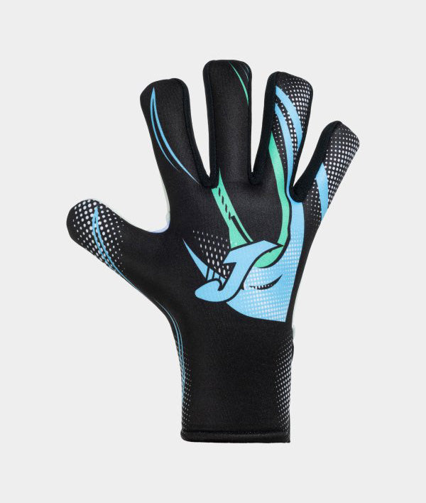 Brankárske rukavice HUNTER GOALKEEPER GLOVES čierna tyrkysová