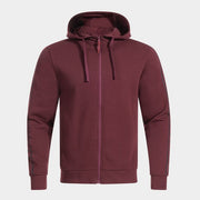 ICONO STREET ZIP-UP HOODIE BURGUNDY BLACK BURGUNDY