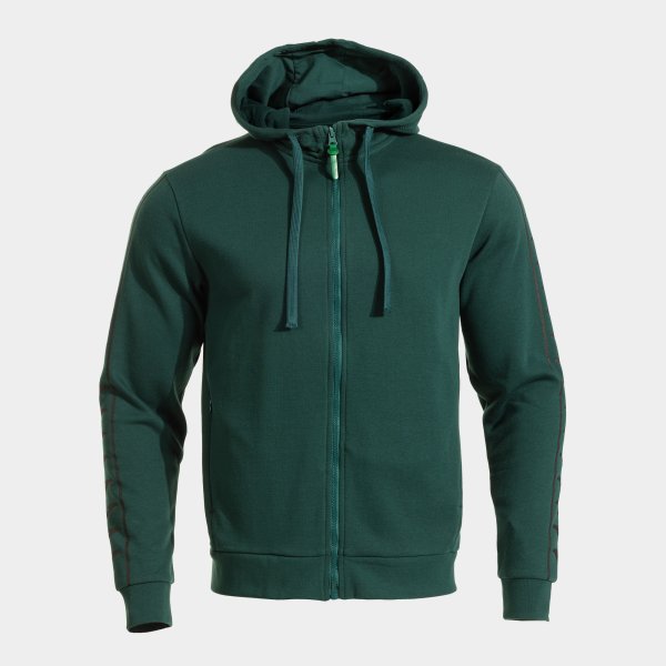 Mikina s kapucňou ICONO STREET ZIP-UP HOODIE zelená čierna