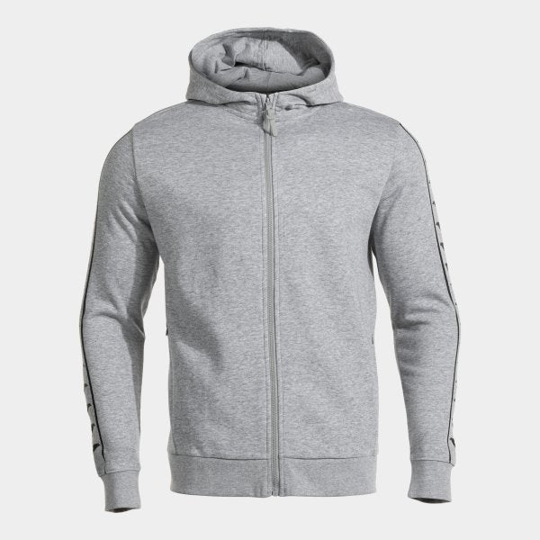 ICONO STREET ZIP-UP HOODIE LIGHT GRAY BLACK GREY