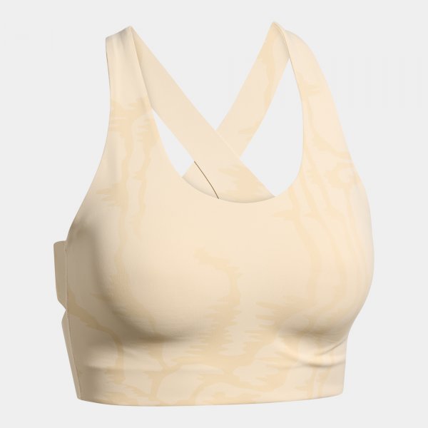 INDOOR GYM SPORT BRA BEIGE ORANGE BEIGE