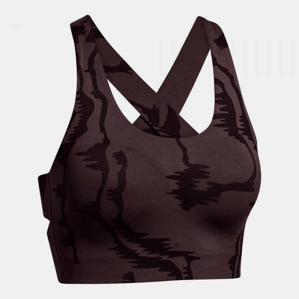 INDOOR GYM SPORT BRA BROWN ORANGE BROWN