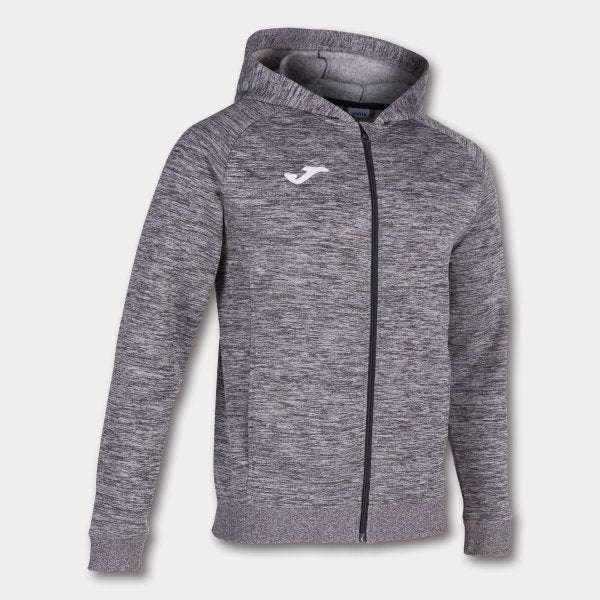 Mikina/bunda s kapucňou MENFIS HOODED JACKET tmavá sivá melanž