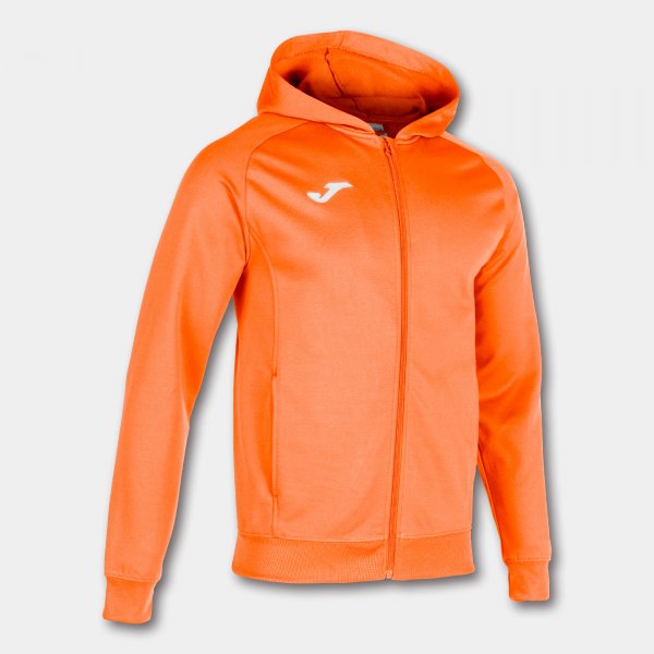 Mikina/bunda s kapucňou MENFIS HOODED JACKET oranžová fluo