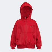 Mikina JOMA KIDS  ZIP-UP HOODIE červená
