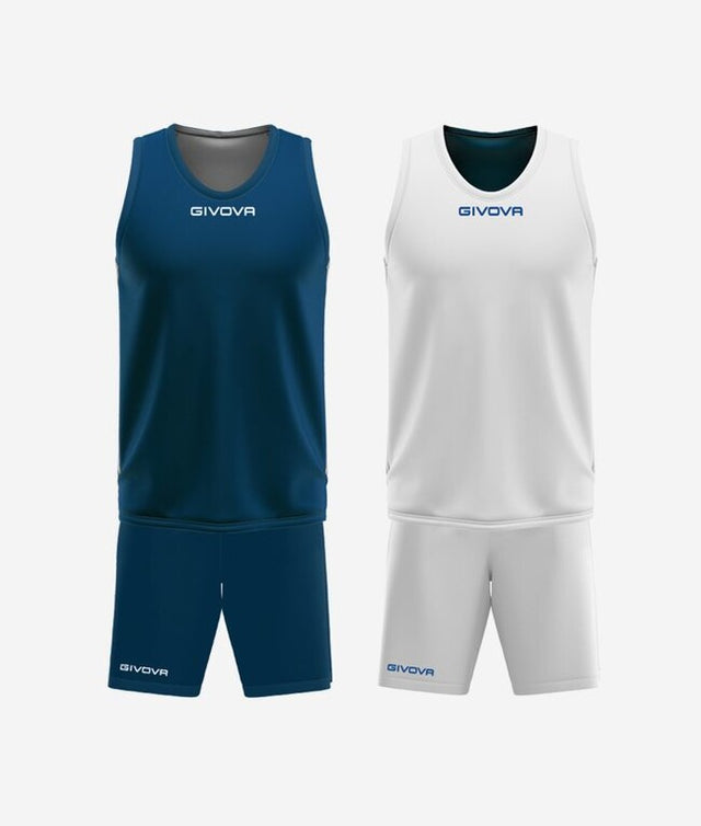 Basketbalový set KIT DOUBLE modrá-biela