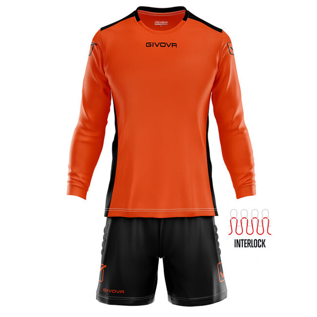 Brankársky dres KIT PORTIERE HYGUANA fluo oranžová-čierna