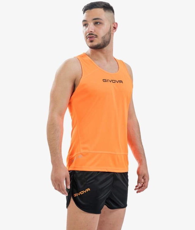 Bežecký set KIT NEW YORK fluo oranžová-čierna
