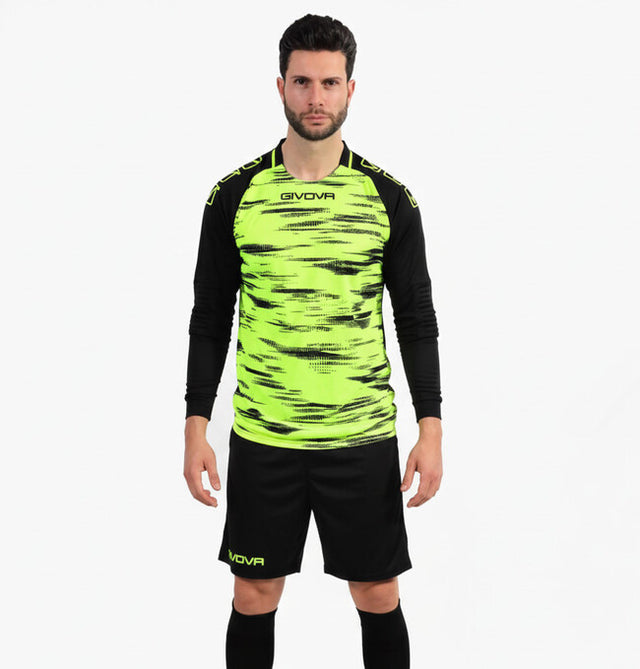 Brankársky dres KIT PORTIERE DIFESA fluo žltá-čierna