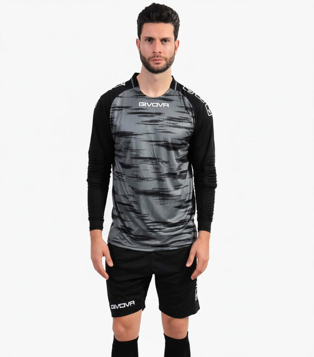 Brankársky dres KIT PORTIERE DIFESA tmavo sivá-čierna