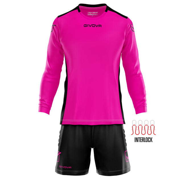 Brankársky dres KIT PORTIERE HYGUANA fuchsiová-čierna