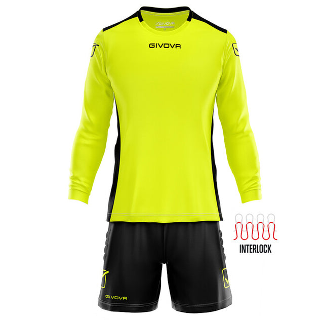 Brankársky dres KIT PORTIERE HYGUANA fluo žltá-čierna
