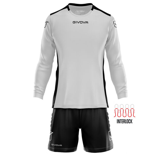 Brankársky dres KIT PORTIERE HYGUANA svetlo sivá-čierna