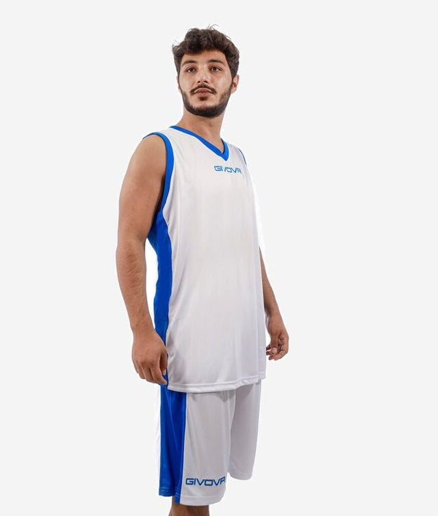 Basketbalový set KIT POWER biela-azúrová modrá