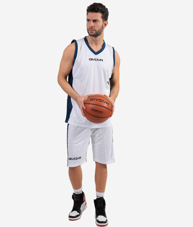 Basketbalový set KIT POWER biela-modrá