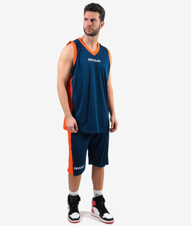 Basketbalový set KIT POWER modrá-oranžová
