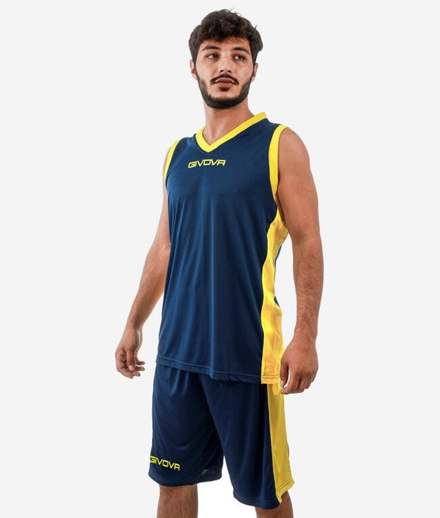 Basketbalový set KIT POWER modrá-žltá