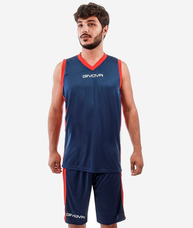 Basketbalový set KIT POWER modrá-červená