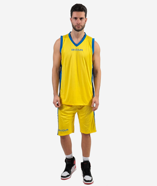 Basketbalový set KIT POWER žltá-azúrová modrá