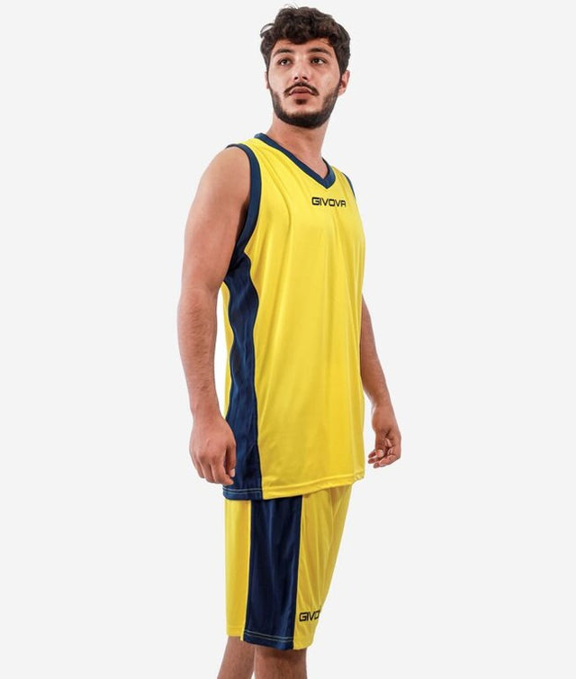 Basketbalový set KIT POWER žltá-modrá