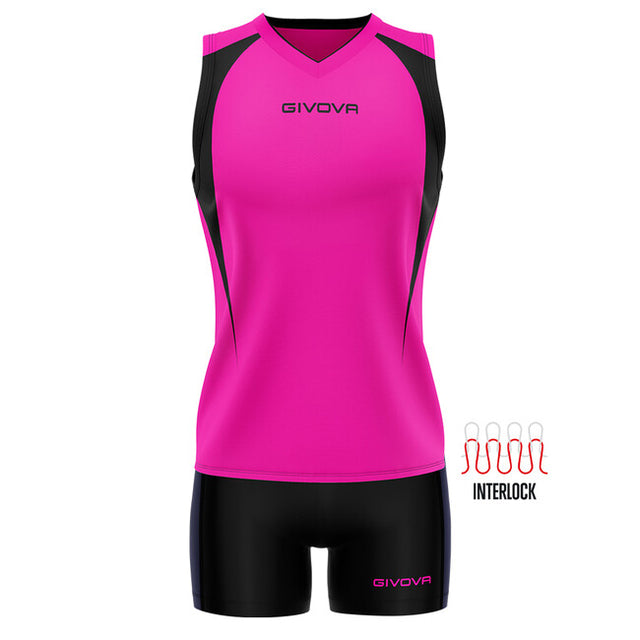 Dres KIT VOLLEY SPIKE fuchsiová-čierna