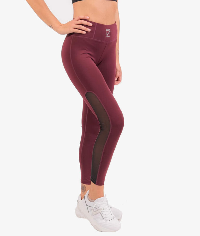 Bežecké nohavice LEGGINGS MOON čierna-čerešňová