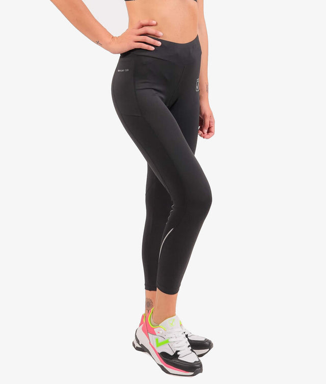 Dámske bežecké nohavice LEGGINGS STYLE DONNA čierna