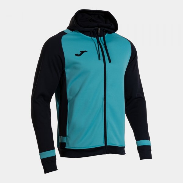 Mikina s kapucňou LIDER ZIP-UP HOODIE fluo tyrkysová