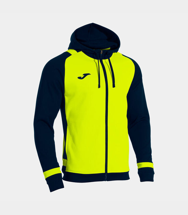Mikina s kapucňou LIDER ZIP-UP HOODIE fluo žltá