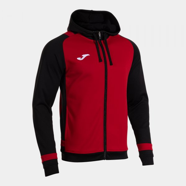 Mikina s kapucňou LIDER ZIP-UP HOODIE červená čierna