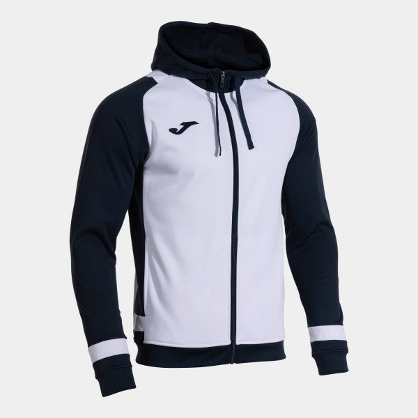 Mikina s kapucňou LIDER ZIP-UP HOODIE biela modrá námornícka
